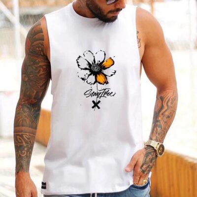 Shopnova Floral Print Men's Casual Tank Top