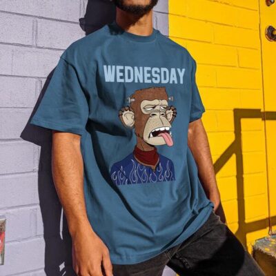 NFT Monkey Novelty Graphic Men's Funny T-Shirt Days of the Week T-shirt by Shopnova.