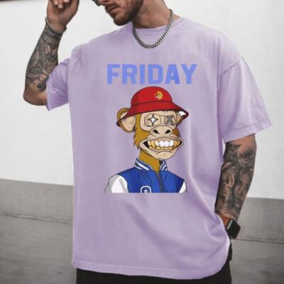 NFT Monkey Novelty Graphic Men's Funny T-Shirt Days of the Week T-shirt by Shopnova.