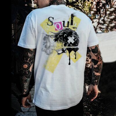 Skull Graphic T-Shirt Men's Casual Vintage T-Shirts by Shopnova
