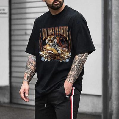 Tigher Graphics Men's Oversize T-Shirts by Shopnova
