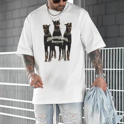 Doberman Pinscher Graphics Dog Lovers Men's Oversize T-Shirts by Shopnova