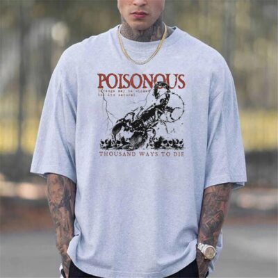 Poisonous Scorpion Graphics Casual Men's T-shirts by Shopnova