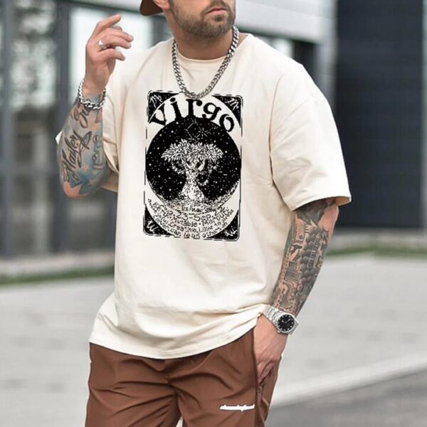 Constellation Unisex Tshirt Virgo Men's Oversized T-Shirts by Shopnova