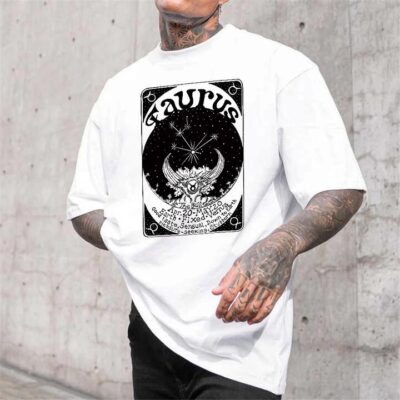 Constellation Unisex Tshirt Taurus Men's Oversized T-Shirts by Shopnova