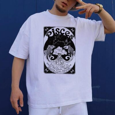 Constellation Unisex Tshirt Pisces Men's Oversized T-Shirts by Shopnova