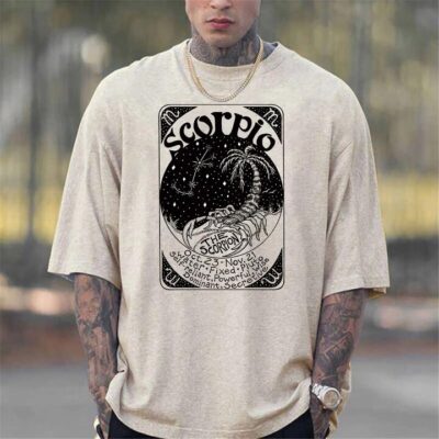 Constellation Unisex Tshirt Scorpio Men's Oversized T-Shirts by Shopnova