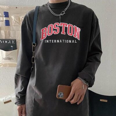 Boston Men's Casual Long Sleeve T-Shirts