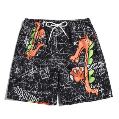 Men's beach pants loose casual cartoon printed shorts