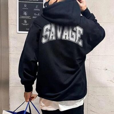 Shopnova Savage Back Print Fleece Oversize Hoodie 320g