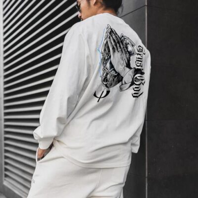 Dollar Print Men's Casual Long Sleeve T-Shirt