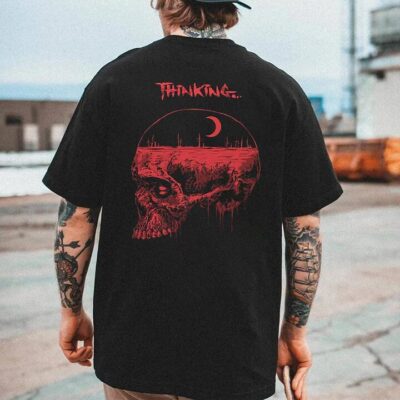 Skull Printed Tee Men's Fashion Casual T-shirts by Shopnova
