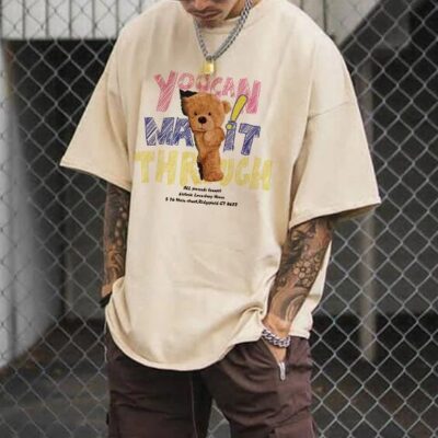 Teddy Bear Printed Tee Men's Fashion Casual T-shirts by Shopnova