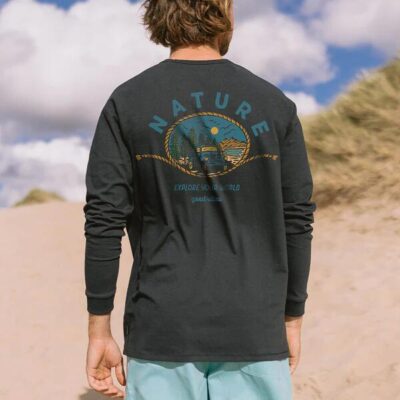 Nature Men's Vacation Casual Long Sleeve T-Shirts