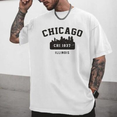 NOVAROPA™Chicago 1837 Men's White T-shirt