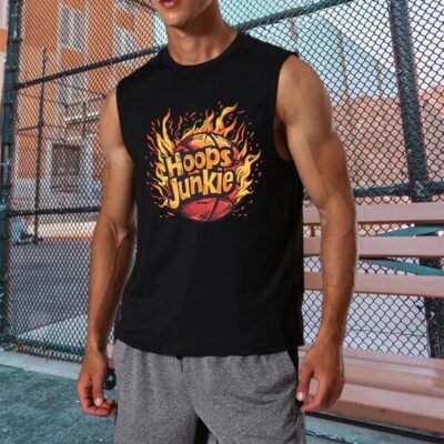 Hoops Junkie Flame Print Men's Tank Top
