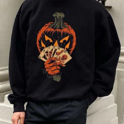 Halloween Pumpkin Print Men's Sweatshirt