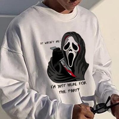 Spooky Vibes Skeleton Print Men's Sweatshirt